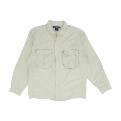 Tan Solid Outdoor Button Down