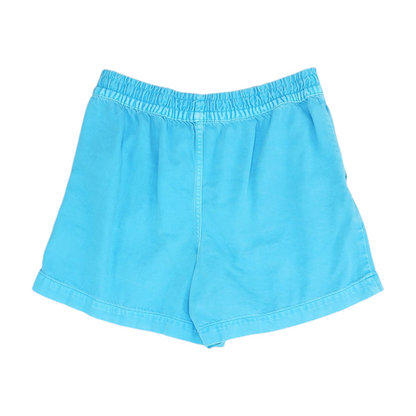 Blue Solid Denim Shorts
