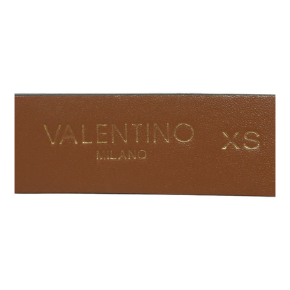 Black Thin V-Logo Leather Belt