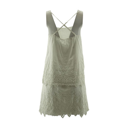 White Eyelet Mini Dress