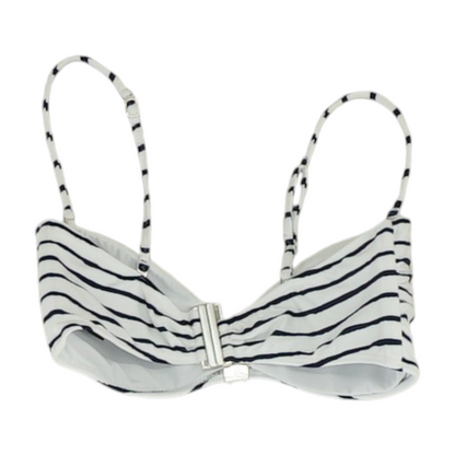 Navy Striped Swim Top
