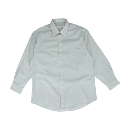 Gray Solid Long Sleeve Button Down