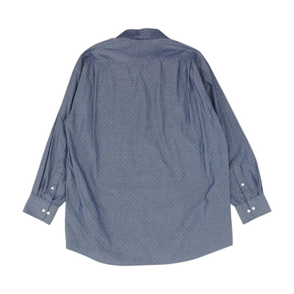 Blue Print Long Sleeve Button Down