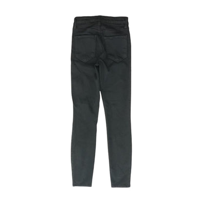 Black Solid Skinny Leg Jeans