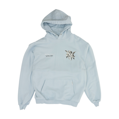 Blue Graphic Hoodie Pullover
