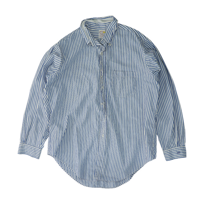 White Striped Long Sleeve Button Down