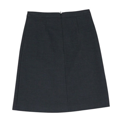 Charcoal Solid Midi Skirt