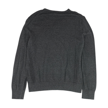 Gray Solid Pullover Sweater