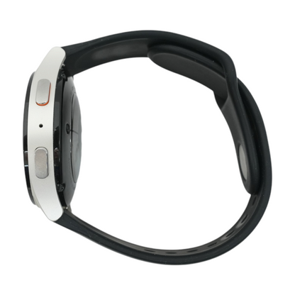 40mm Galaxy Watch7 Silver Smartwatch Black Band M/L