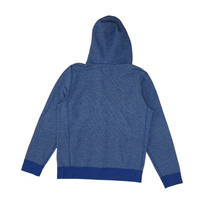 Blue Solid Hoodie Pullover
