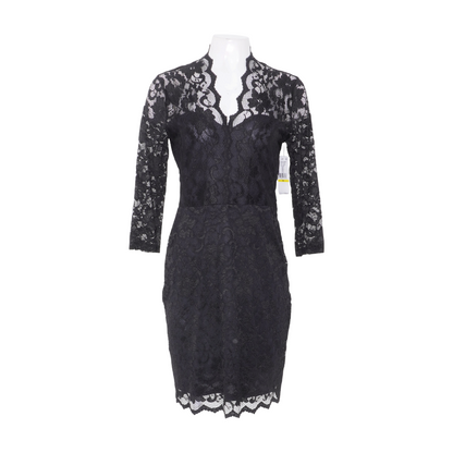 Black Floral Midi Dress