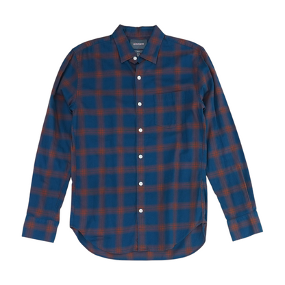 Blue Plaid Long Sleeve Button Down