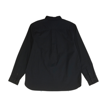 Navy Solid Long Sleeve Button Down