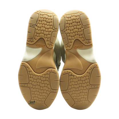 Beige and Brown Balskee Leather Sneakers
