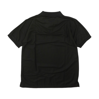 Black Solid Short Sleeve Polo