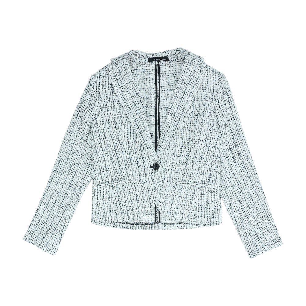 Amanda & Chelsea White Print Blazer – Image 1