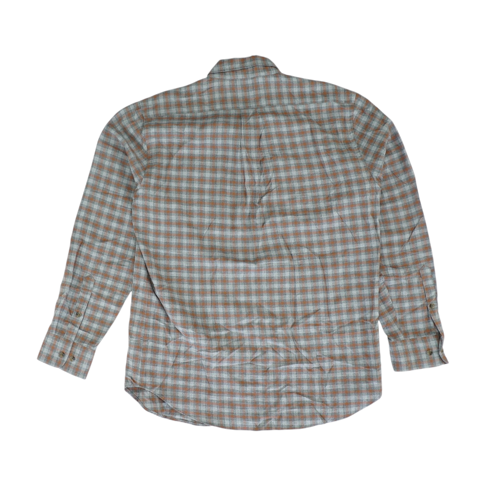 Gray Plaid Flannel Button Down
