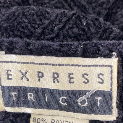 Vintage Black Tricot Knit Sweater