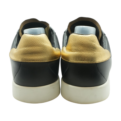 Black and Gold Portofino Light Sneaker