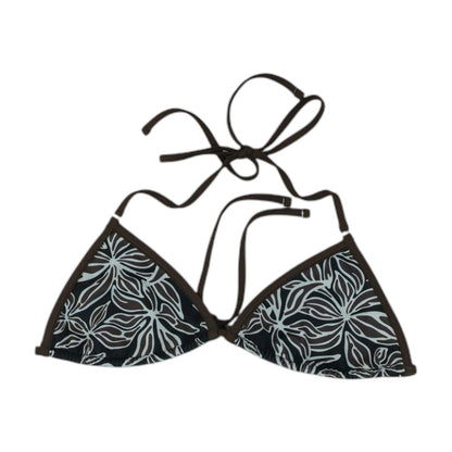 Brown Floral Swim Top