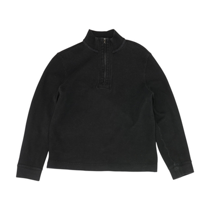 Black Solid 1/4 Zip Pullover