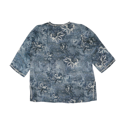 Blue Plus Floral Blouse