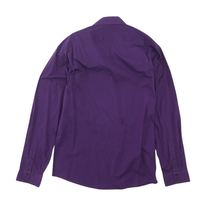 Purple Striped Long Sleeve Button Down