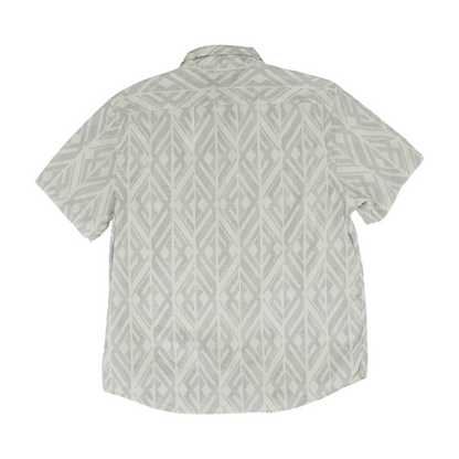 Cream Print Short Sleeve Button Down