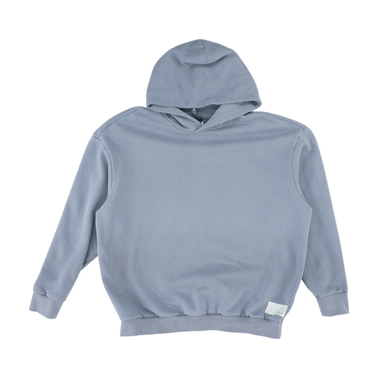 Gray Solid Hoodie Pullover