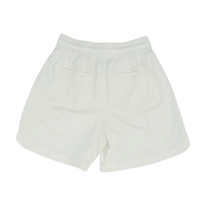 White Solid Casual Shorts