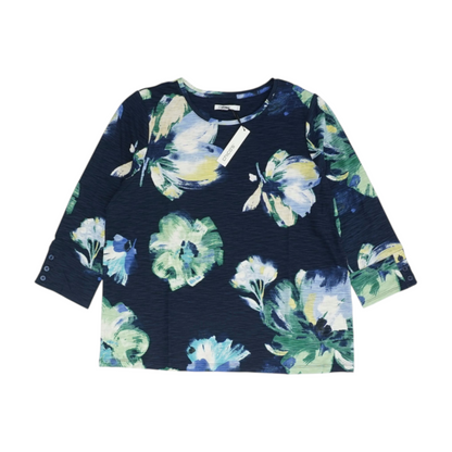 Navy Floral Blouse