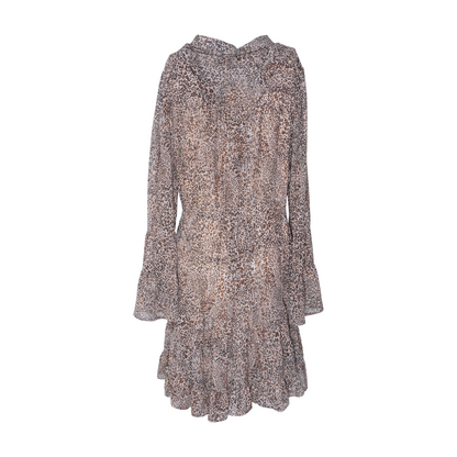 Brown Animal Print Mini Dress