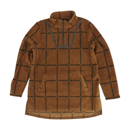 Brown Check 1/4 Zip Pullover
