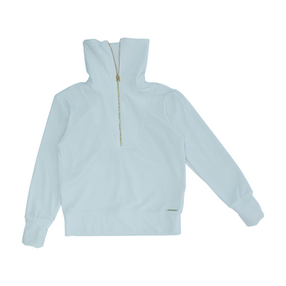 Ivory Solid 1/4 Zip Pullover