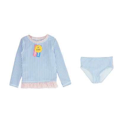 Blue Striped Swim Set