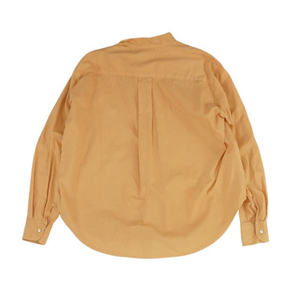Orange Solid Long Sleeve Blouse