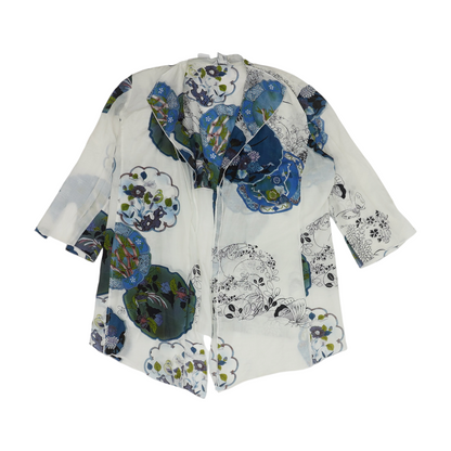 White Floral Cardigan