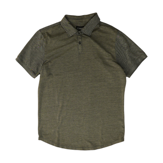 Gray Solid Short Sleeve Polo