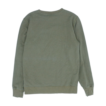 Olive Solid Sweatshirt Pullover