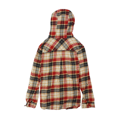 Beige Plaid Flannel Button Down