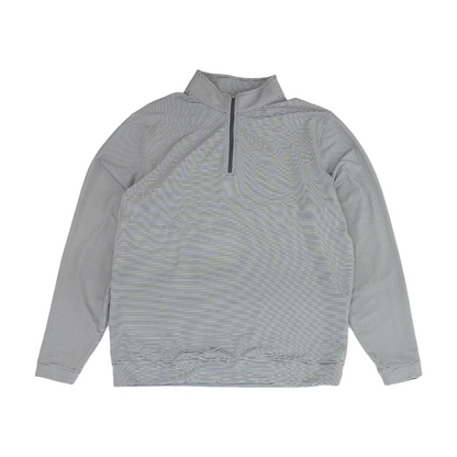 White Striped 1/4 Zip Pullover