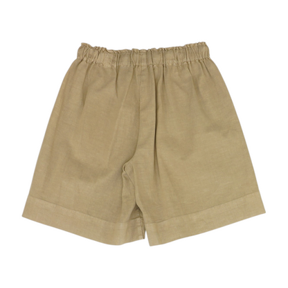 Beige Solid Chino Shorts