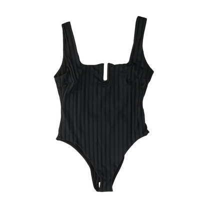 Black Striped One-Piece
