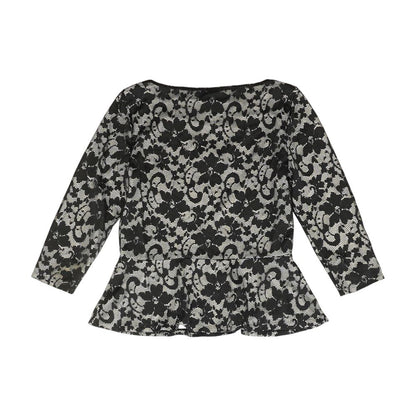 Black Floral Long Sleeve Blouse