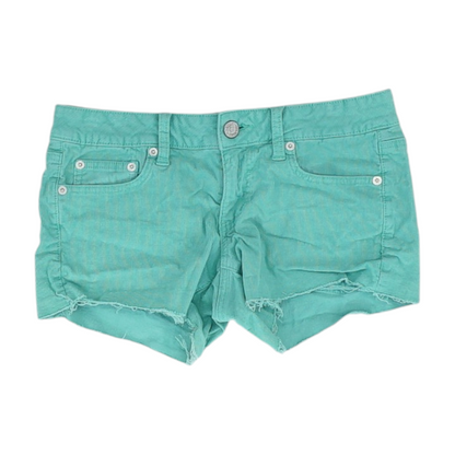 Green Solid Chino Shorts