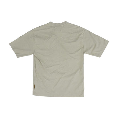 Beige Solid Crewneck T-Shirt
