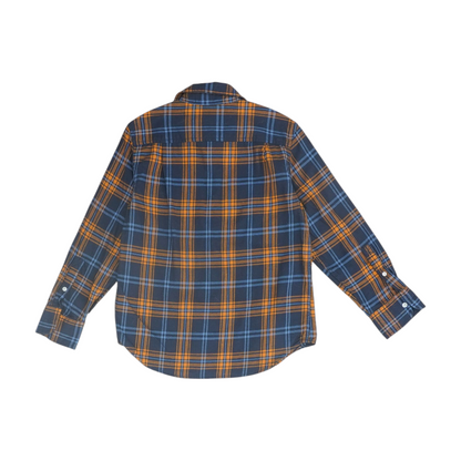 Orange Plaid Flannel Button Down