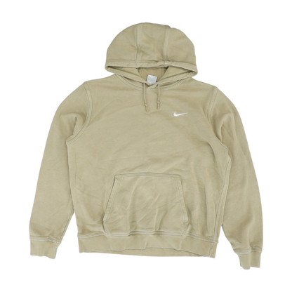 Beige Solid Hoodie Pullover