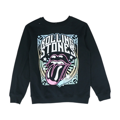 Black Solid Sweatshirt Pullover