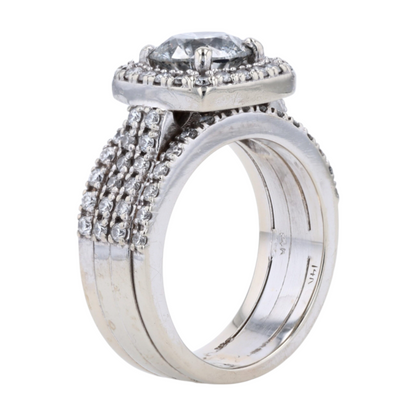 2 1/3 ctw White Gold Diamond Engagement Ring